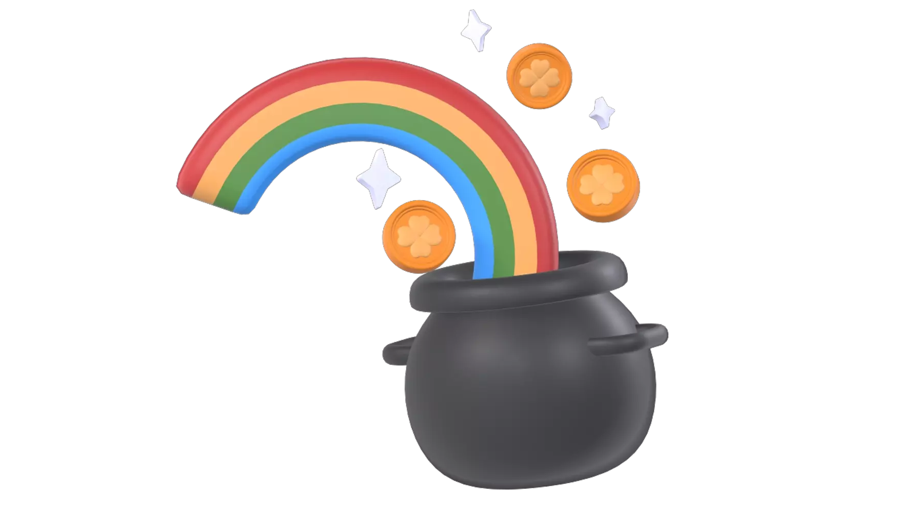 Rainbow Cauldron 3D Graphic