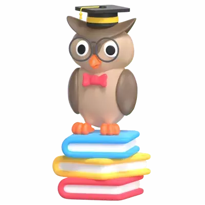 Education Mascot 3D Illustration