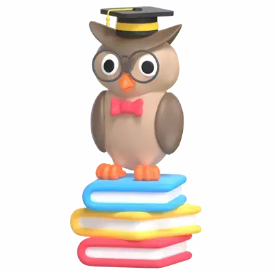 Education Mascot 3D Graphic