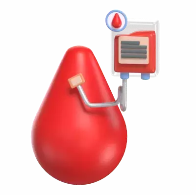 Blood Donation 3D Illustration