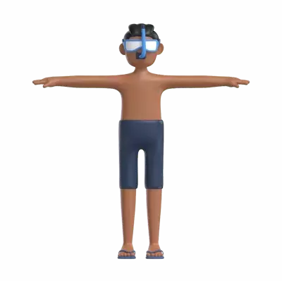 Swimmer Guy 3D Graphic