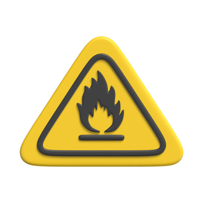 Fire Alert Sign 3d Icon 3D Graphic