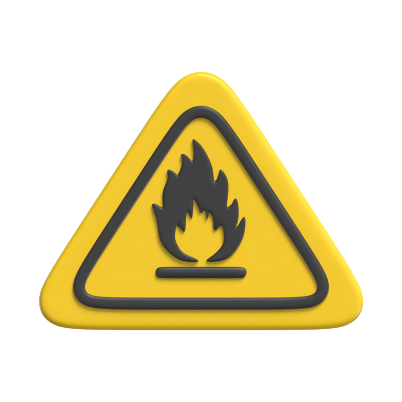Fire Alert Sign 3d Icon 3D Graphic