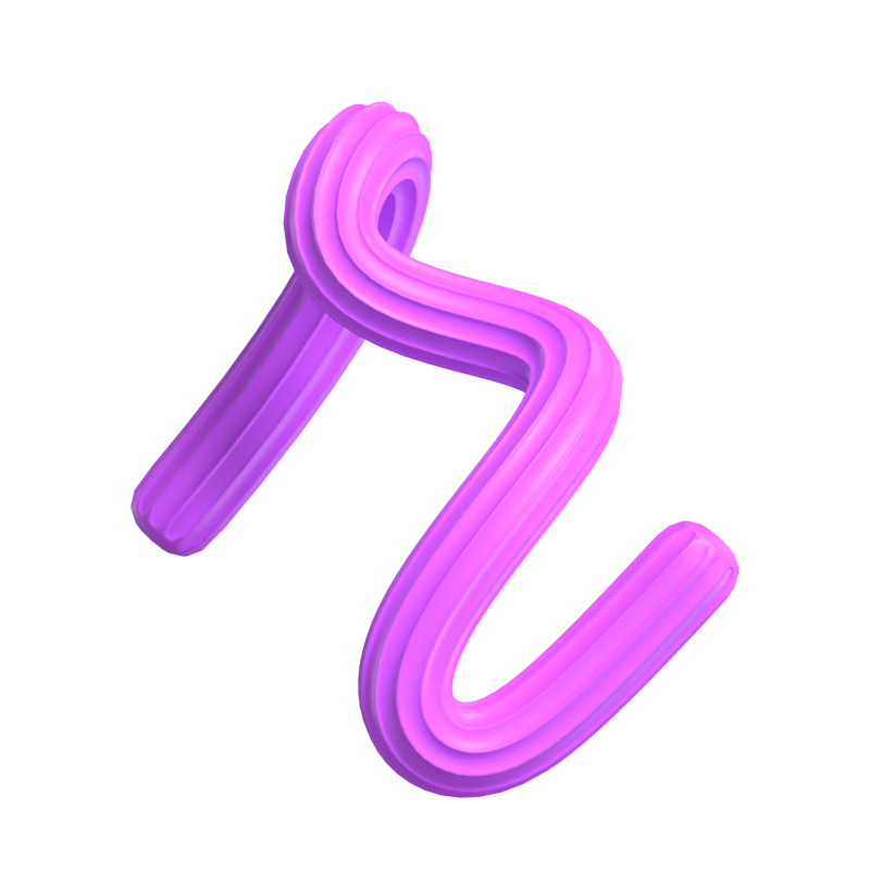 R   Letter 3D Shape Creamy Text