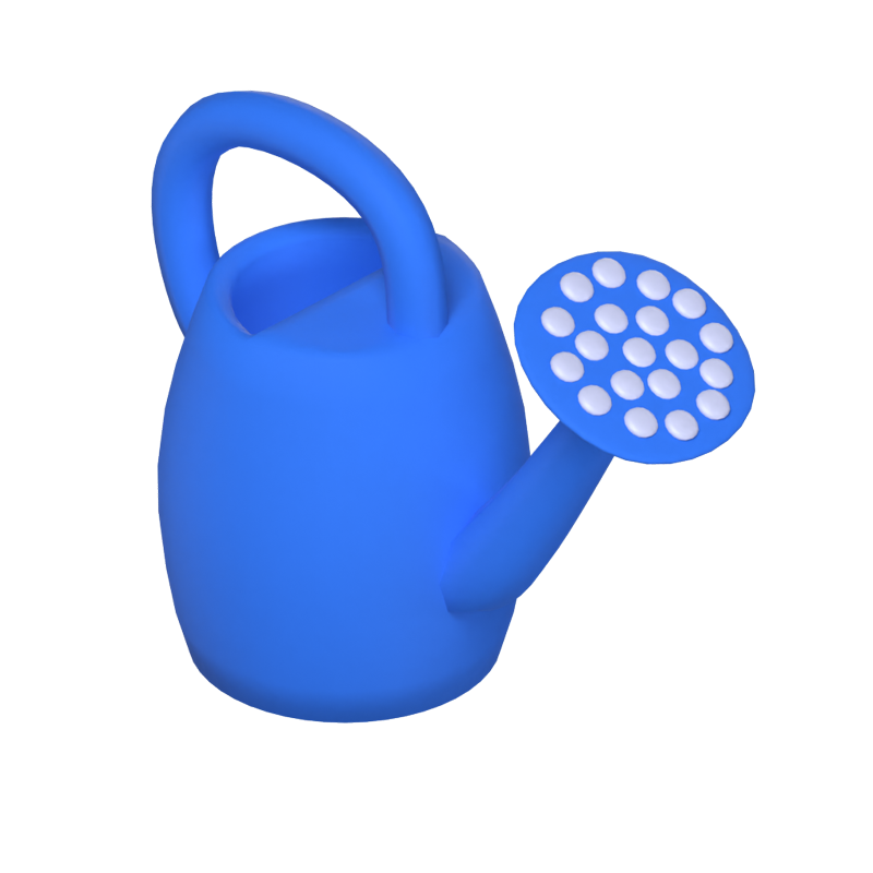 ハンドル付き3D散水缶 3D Graphic