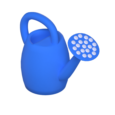 3D Watering Can With Handle 3D Graphic