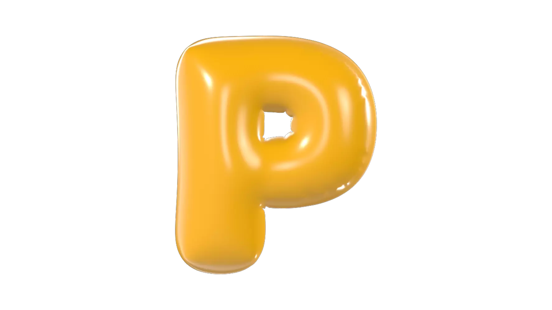 Letter P 3D Graphic