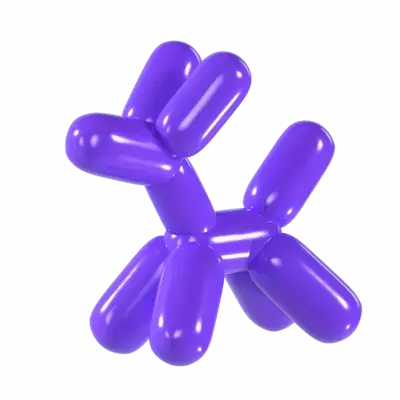 Dog Balloon 3D Graphic
