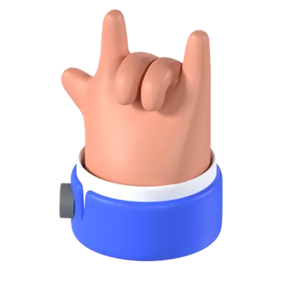 Rock Hand 3D Graphic