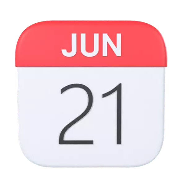 MacOS Calendar 3D Graphic
