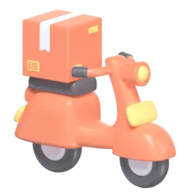 Delivery Scooter 3D Graphic