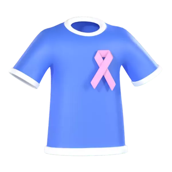 Camiseta de sensibilización contra el cáncer 3D Graphic