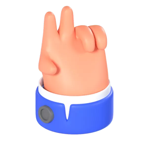 Peace Hand 3D Graphic
