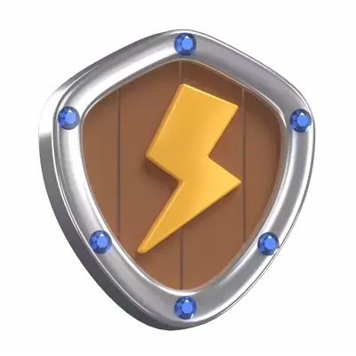 Thunder Shield 3D Graphic