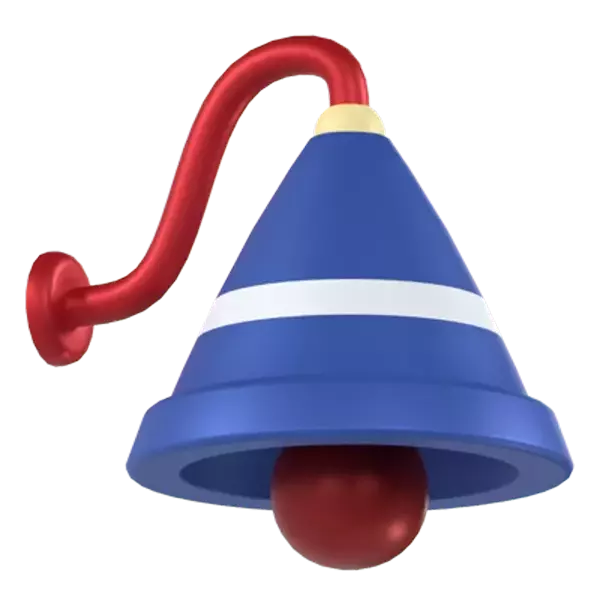 New Year Bell 3D Graphic
