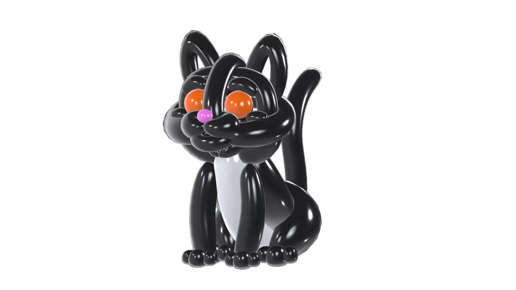 Cat Balloon 3D Graphic