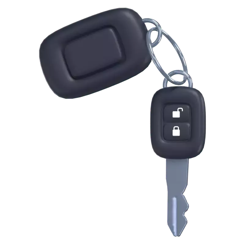 Car Key 3D Graphic