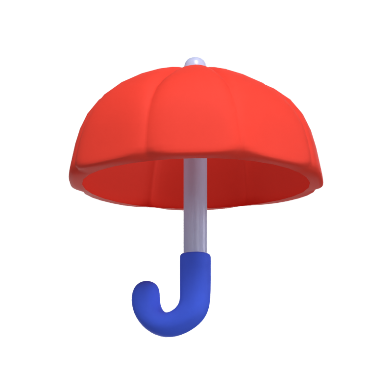 3D Umbrella Icon 3D Graphic