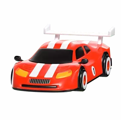 3d orange racing car modell hochgeschwindigkeit automotive 3D Graphic