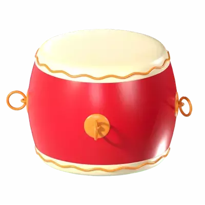 Chinese Drum 3D Graphic