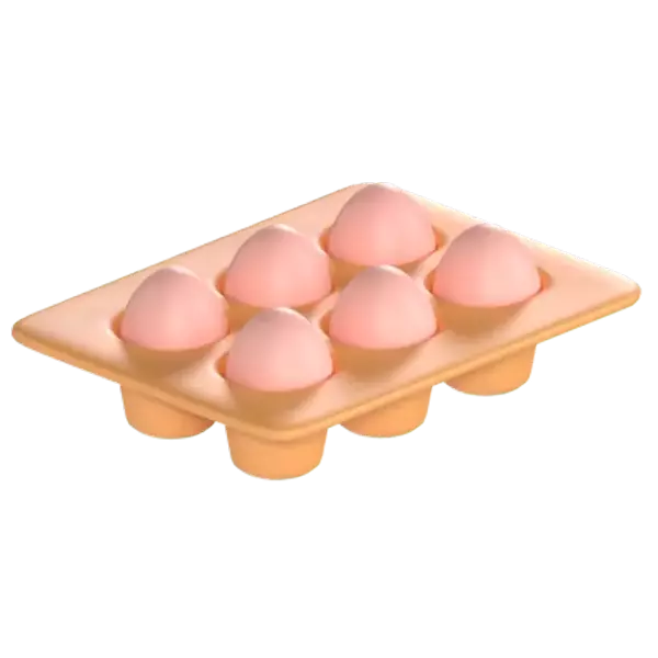 Egg Tray 3D Graphic