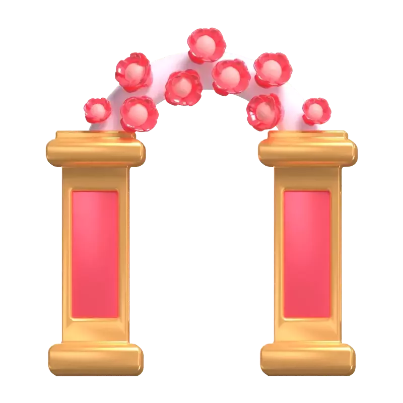 3D Wedding Arch Model Gateway To Forever Love 3D Graphic