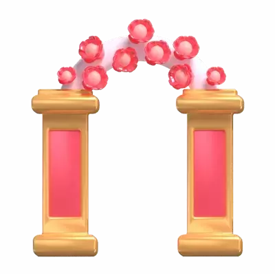 3D Wedding Arch Model Gateway To Forever Love 3D Graphic