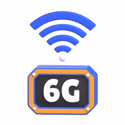 6G Network 3D Graphic