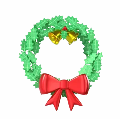 Christmas Wreath Decoration 3D Graphic