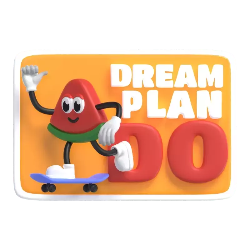 Dream Plan Do 3D Graphic