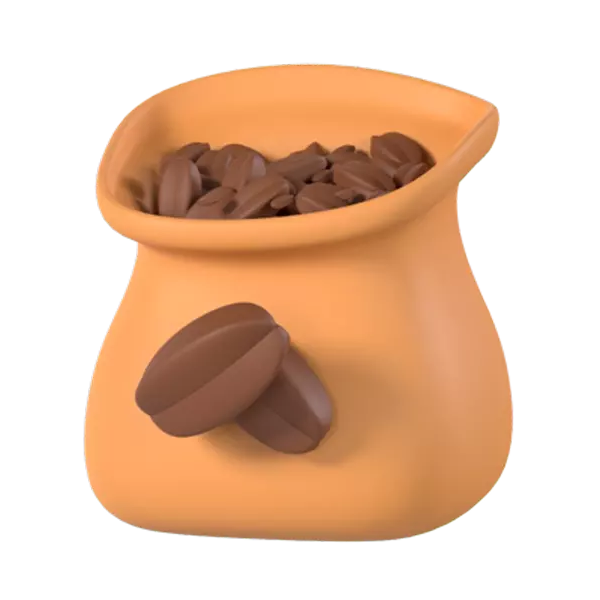 Coffee Beans Bag 3D Graphic