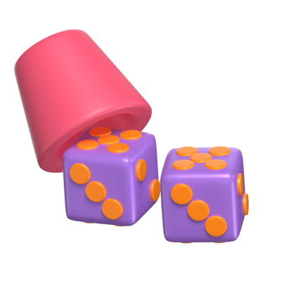 3D Dice Trick For Carnival 3D Graphic