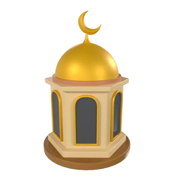 Mosque Dome 3D Graphic