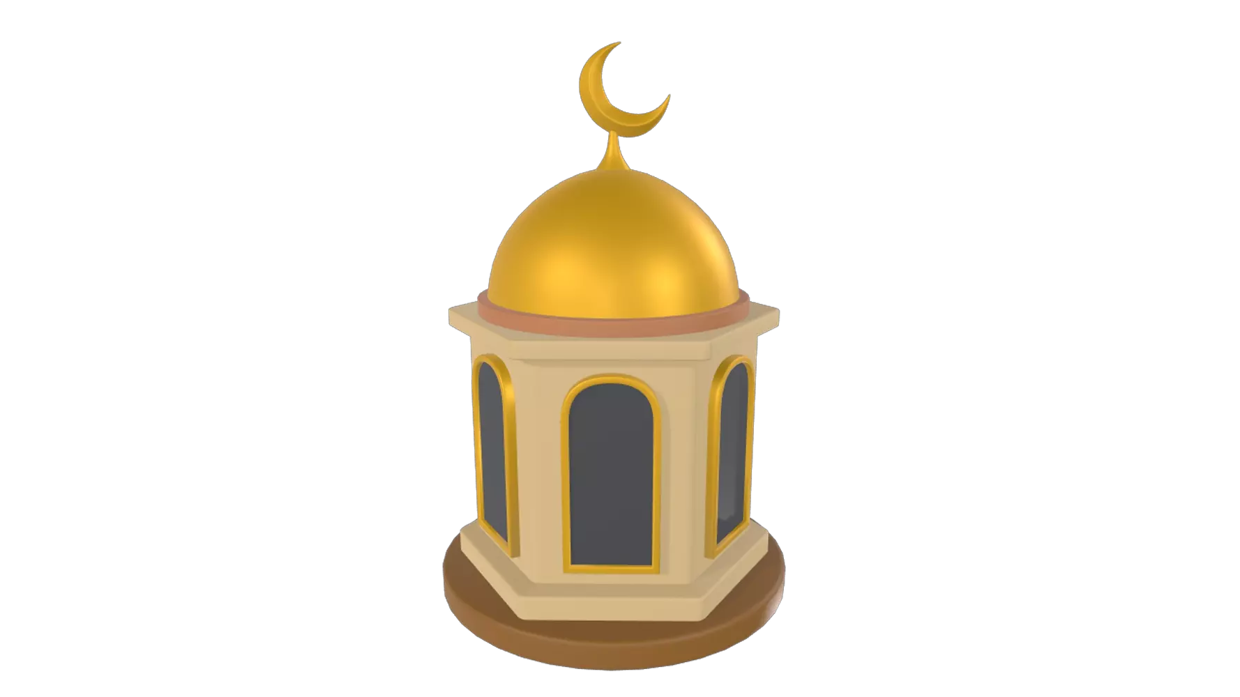 Mosque Dome 3D Graphic