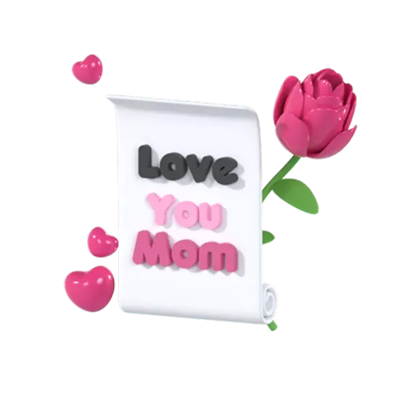Letter For Mom 3D Graphic
