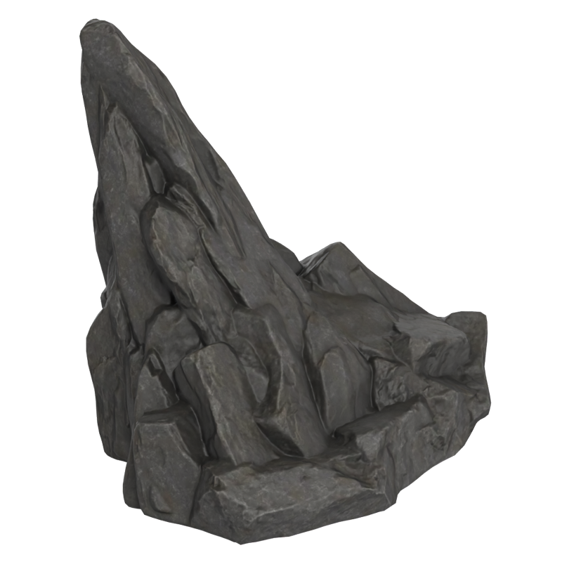 Realistic 3D Pointy Rock For Cliff And Grassland Environment 3D Graphic