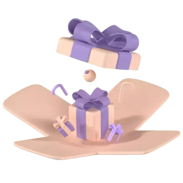Open Gift 3D Graphic