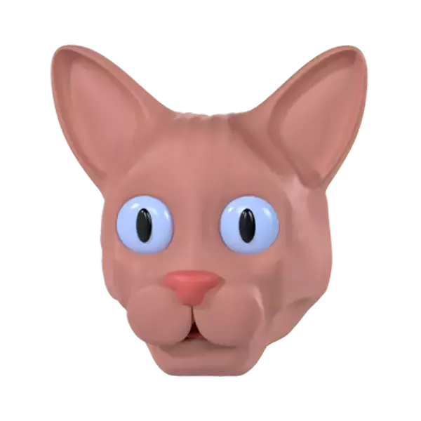 Sphynx Cat 3D Graphic