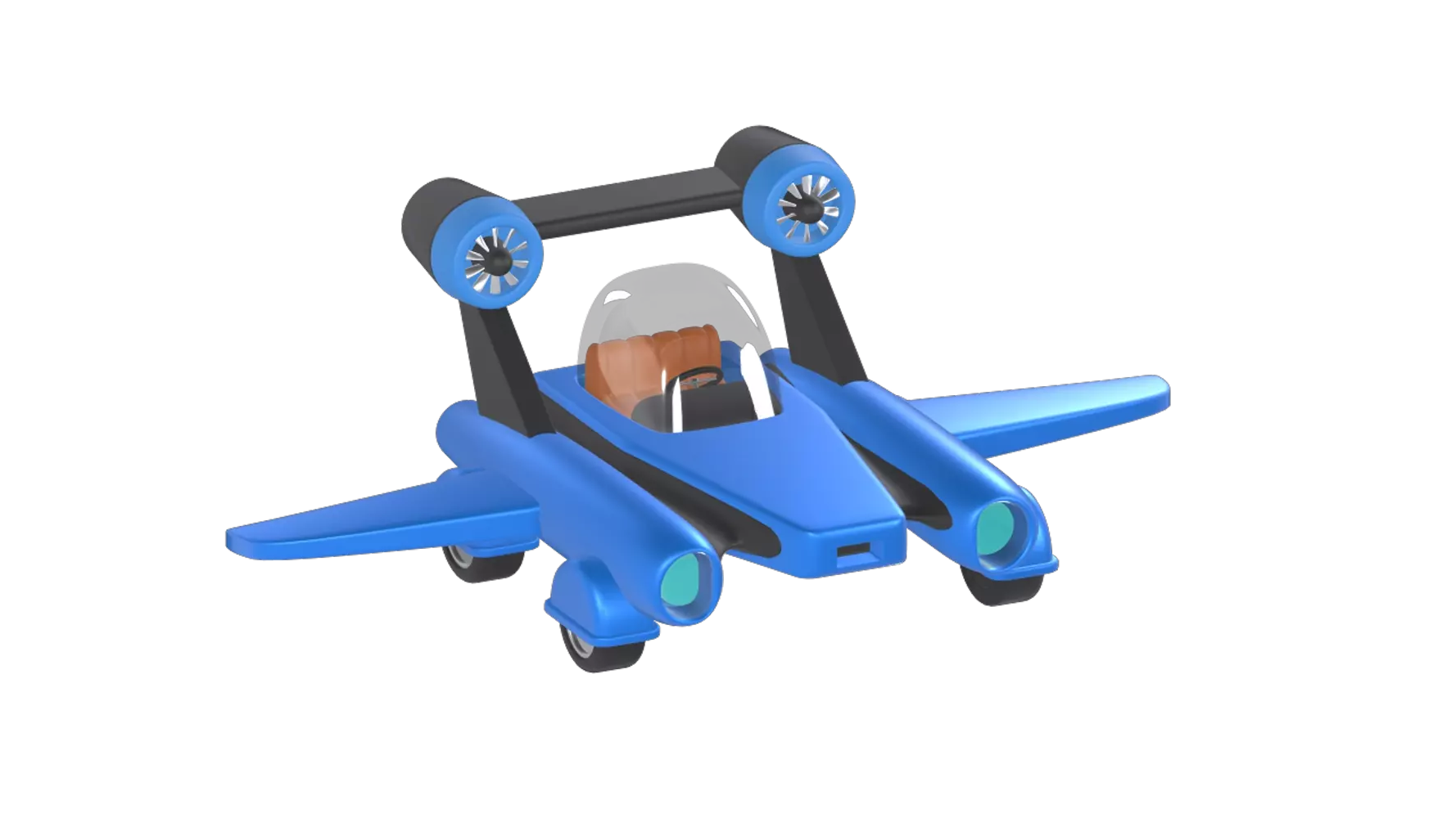 Flying Car 3D Graphic