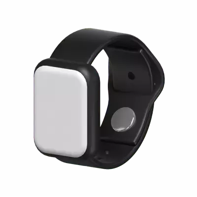 Smartwatch 3D con correa de caucho 3D Graphic