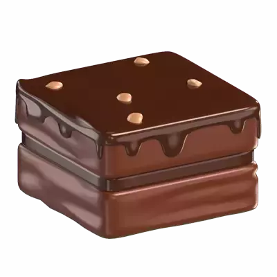 Choco Brownies 3D Graphic