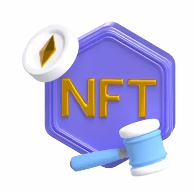 NFT Art Action 3D Graphic