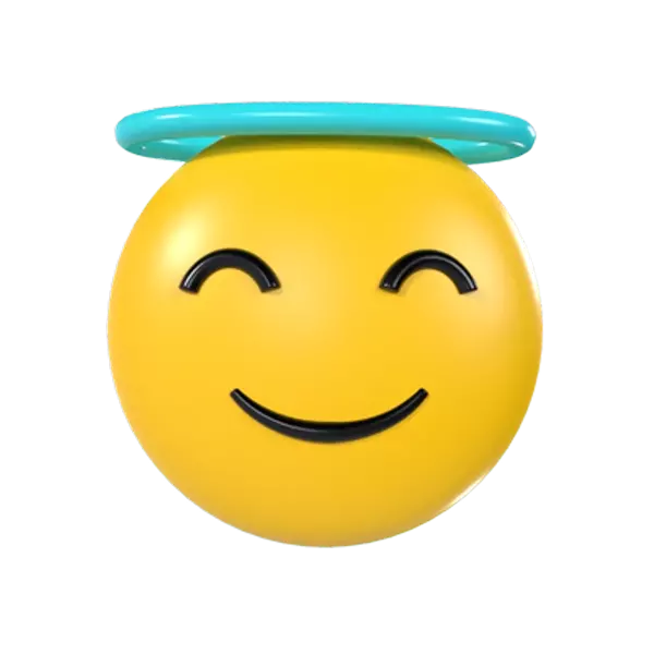 Innocent Emoji 3d model--9a442dee-7357-459a-bb53-6b4455c4af28