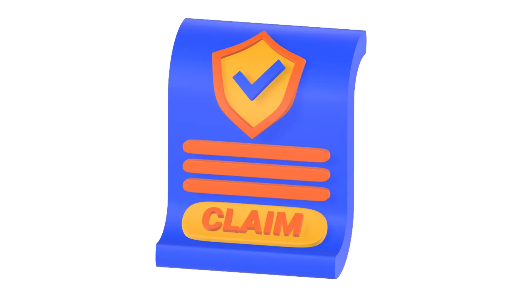 Insurance Claim 3D Graphic