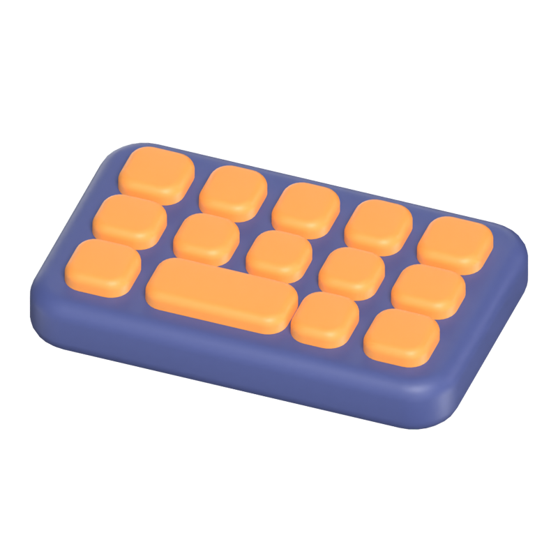 3D Keyboard Icon Model 3D Graphic