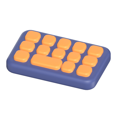 3D Keyboard Icon Model 3D Graphic