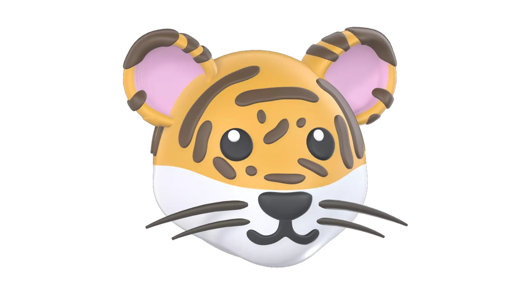 Tiger Head 3D Graphic