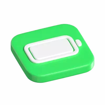 iOS Battery 3D Button 3D Graphic