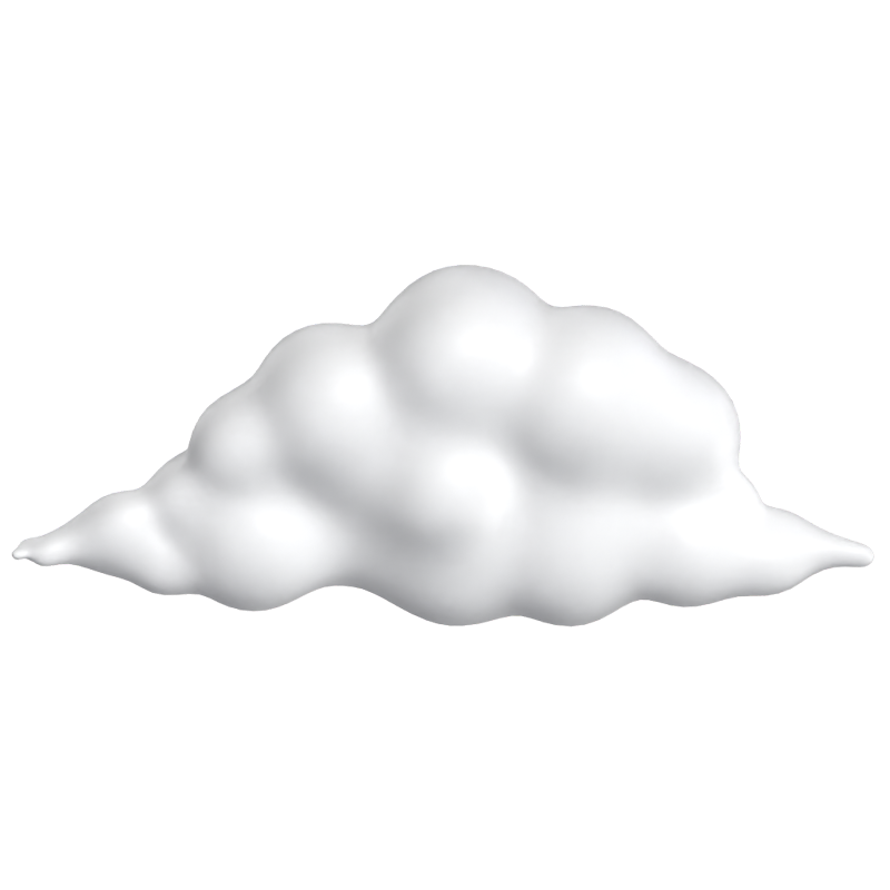 3D Cloud With Pinched Tips Model For Sky Atmosphere 3D Graphic