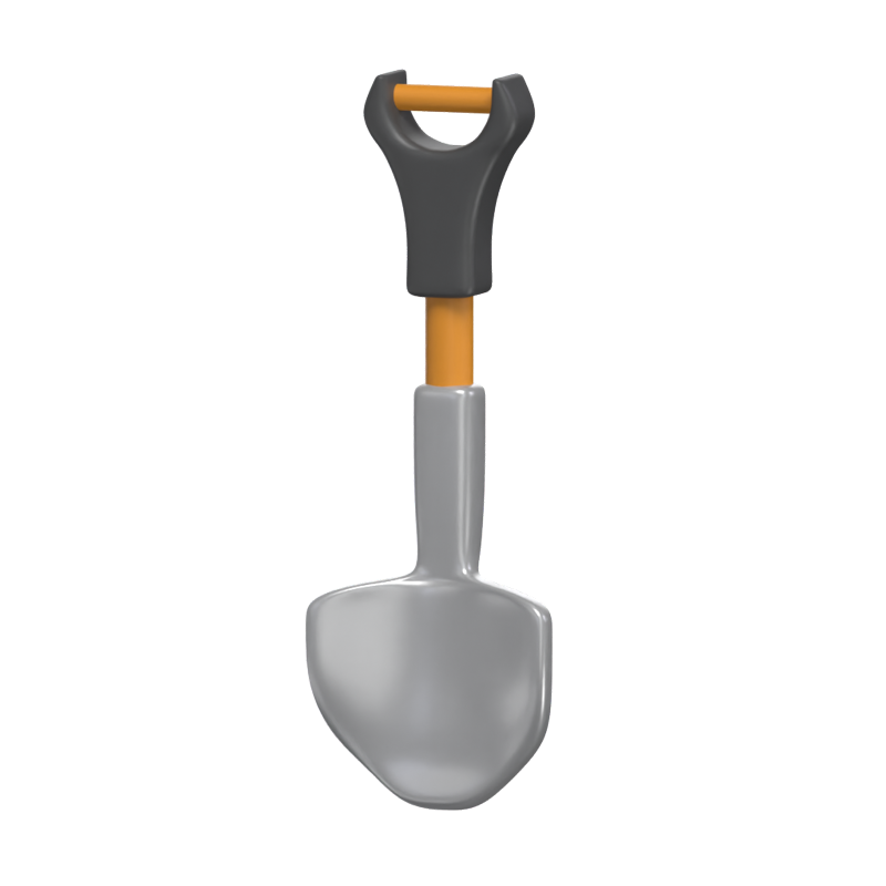 3D Shovel Icon Model For Builder 3D Graphic